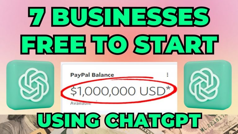 EARN $1 MILLION By Starting THESE 7 Free Businesses With ChatGPT (Make Money Online 2024)