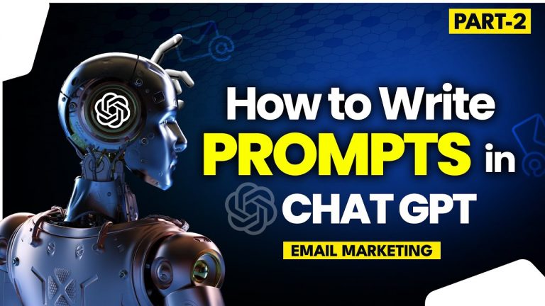 How to Write Prompts for ChatGPT | AI for Email Marketing 2024 | #chatgptprompts #emailmarketing