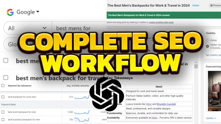 My Best ChatGPT SEO Workflow For 2024
