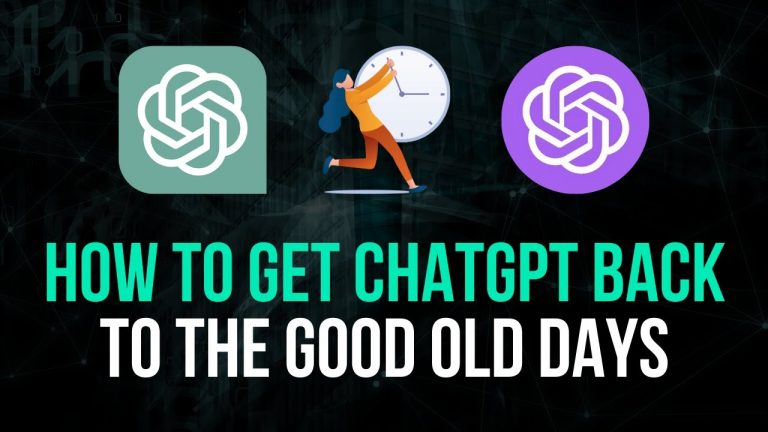 The Easiest ChatGPT Fix: Back To Good Performance