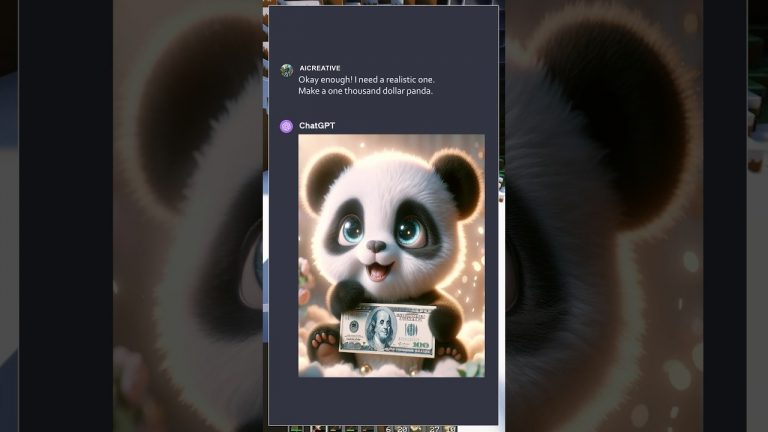 Cute Baby Panda ASKING AI ChatGPT to generate image
