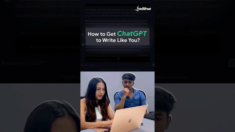 How to Train ChatGPT To Write Like You | Intellipaat #ChatGPT #Shorts