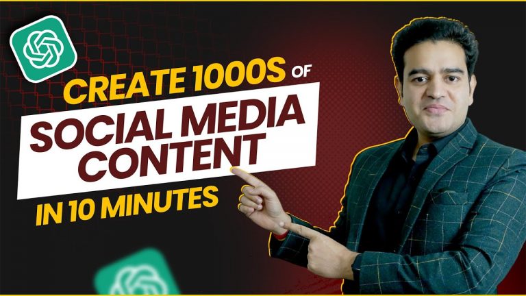 Create 1000’s of Social Media Content in 10 Minutes | ChatGPT for Social Media Content