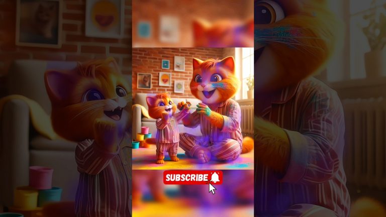 Ginger cat Playing color Holi#cute #cat #chatgpt #chatwithai #holi #shorts