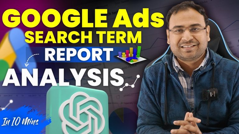 Google Ads search Terms report Analysis using ChatGPT Prompts | AI Course |#3