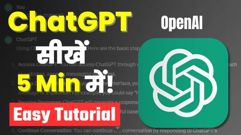 How to Use ChatGPT | ChatGPT Tutorial for Beginners in Hindi
