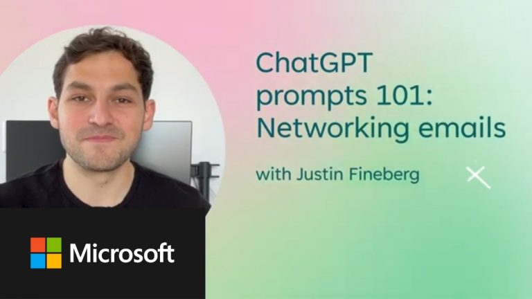 Microsoft Create: Write a networking email with ChatGPT