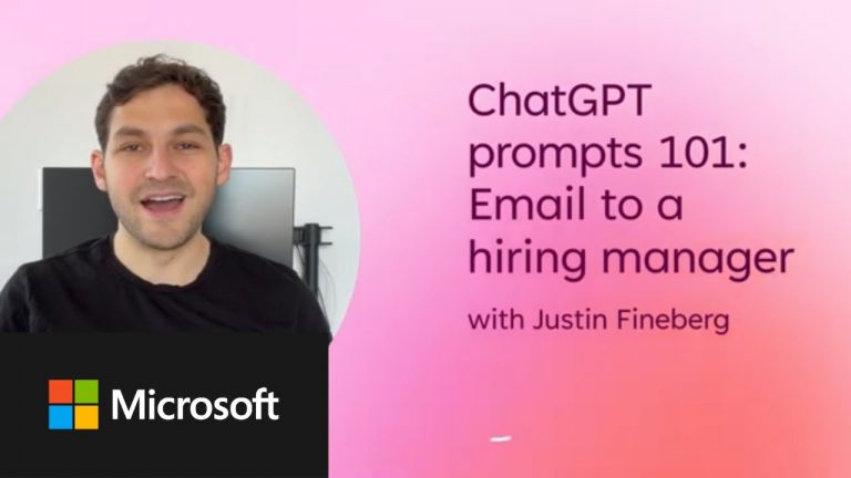Microsoft Create: Write email to a hiring manager with ChatGPT