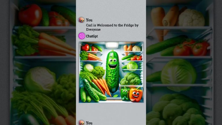 The Tale of Carl The Cucumber #ai #aiart #chatgpt #shorts