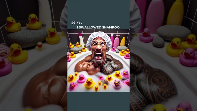 Dwayne Swallows Shampoo #ai #aiart #chatgpt