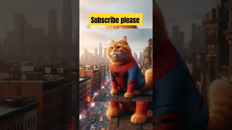 Spider cat #spiderman #cat #marvel #funny #cute #chatgpt #ai #chatgpt4 #caton #catvideos
