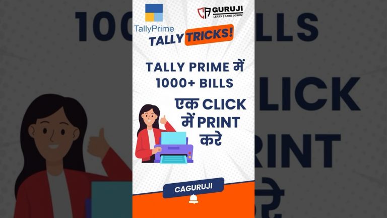 Tally prime Pro Tricks, – Print in one click #shorts