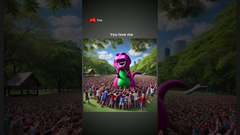 Barney dinosaur funny parody #ai #chatgpt #aiart