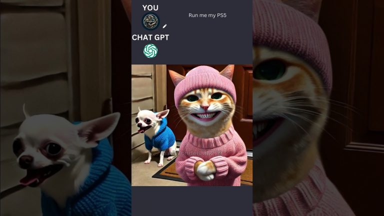 Cat THE BOSS for Free PS5 #aiart #chatgpt #ai #funny #memes