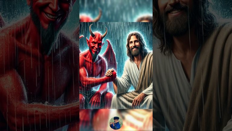 Jesus dual Satan win games #jesus #satan #chatgpt #jesuslovesyou #edit #shorts