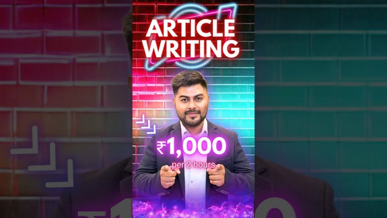 Writing se 1000 har 2 ghante mein kama sakte ho.. #chatgpt #articlewriting #hrishikeshroy