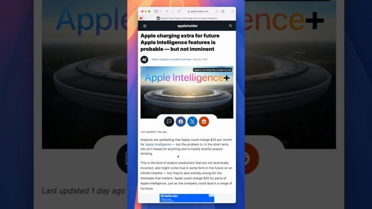 Apple could charge $20 a MONTH for Apple Intelligence!