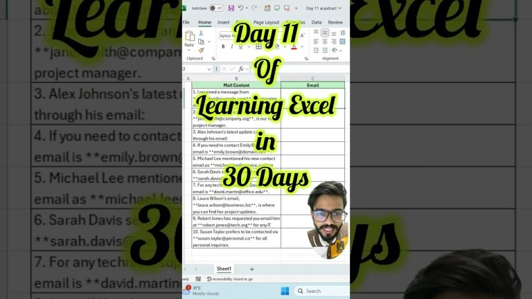 Day 11 | Excel Learning | Chatgpt for Excel #shortvideo #shorts #exceltips #exceltricks #excel