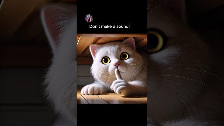 Don’t Make a Sound (AI Cat Edition) #aiart #aicat #copilot #funnycats #cutecat #catlovers