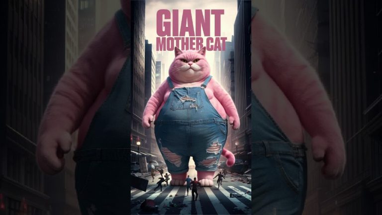 GIANT MOTHER CAT #aicat #cat #kitten #shorts #cutecat #ai #lovecats #aicatcover #animation #chatgpt