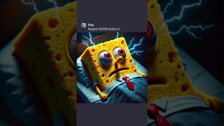 SpongeBob Cant Sleep! (ADHD) #ai #aiart #chatgpt #funny