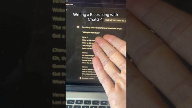 Writing a Blues song with ChatGPT