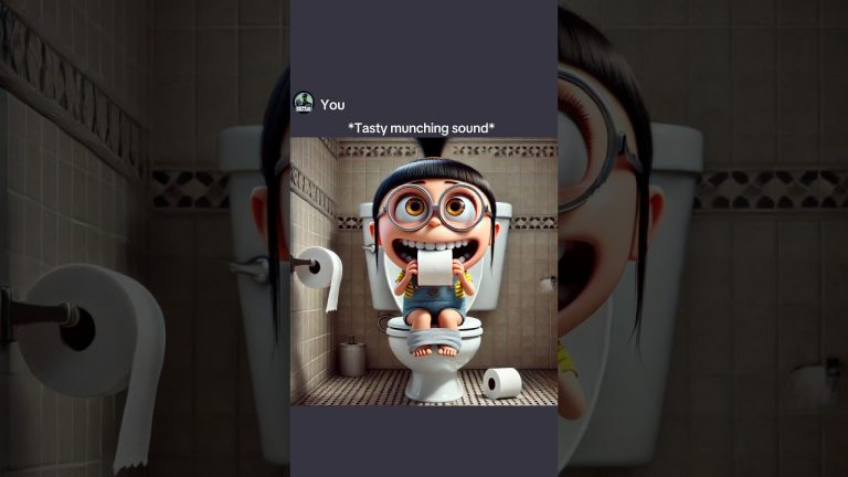 why is Agnes Gru eating toilet paper ..?(ai edition) #ai #memes #chatgpt