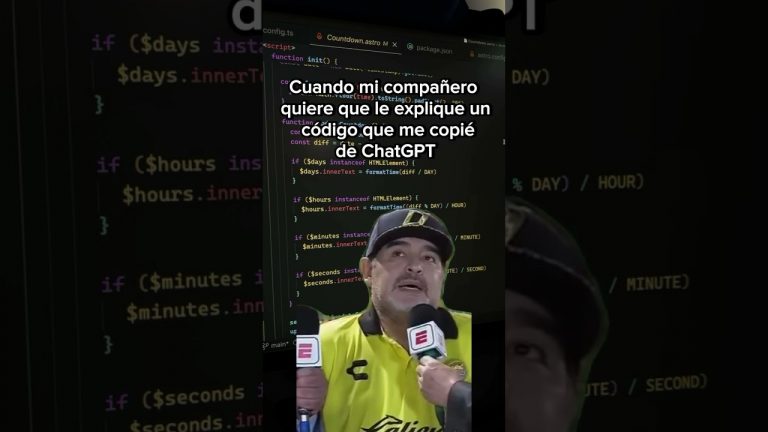 Cuando te copias un código de ChatGPT y tu compañero quiere que se lo expliques