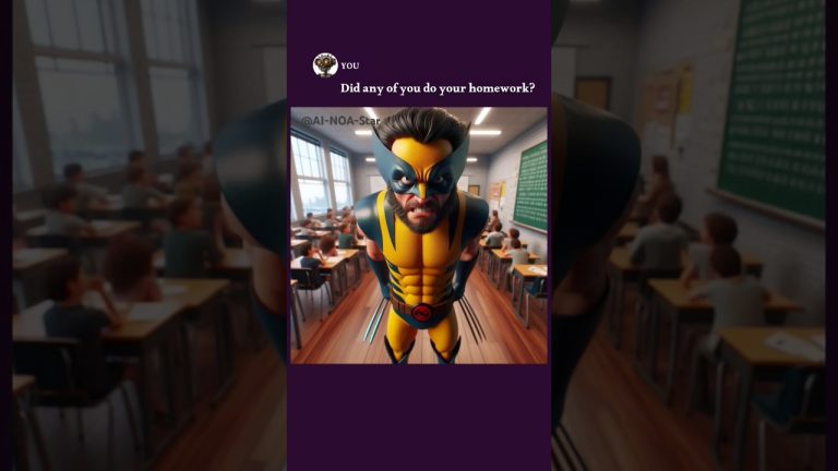 Students Excuses(AI version) #ai #aiart #chatgpt #deadpool #Wolverine #memes #meme #shorts #trending