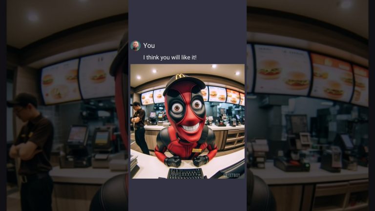 The day Deadpool became a fast food worker #ai #aiart #chatgpt #memes