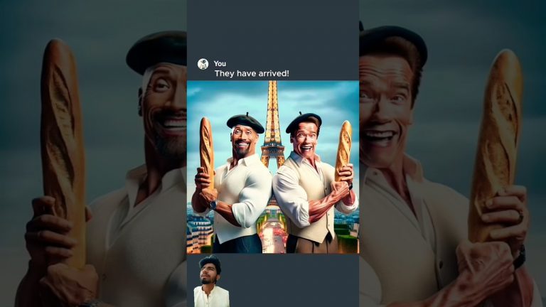 Arnold And Dwayne Go to Paris #ai #chatgpt #aiart #wallpaper