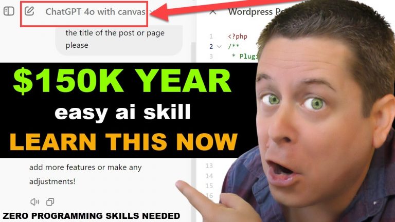 ChatGpt Canvas – You Just Got A $150K Job Free – No Skills Required!