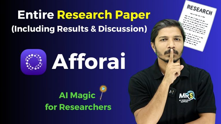 Research Paper Using Afforai (Including Results and Discussion) II No ChatGPT anymore ! Best AI Tool