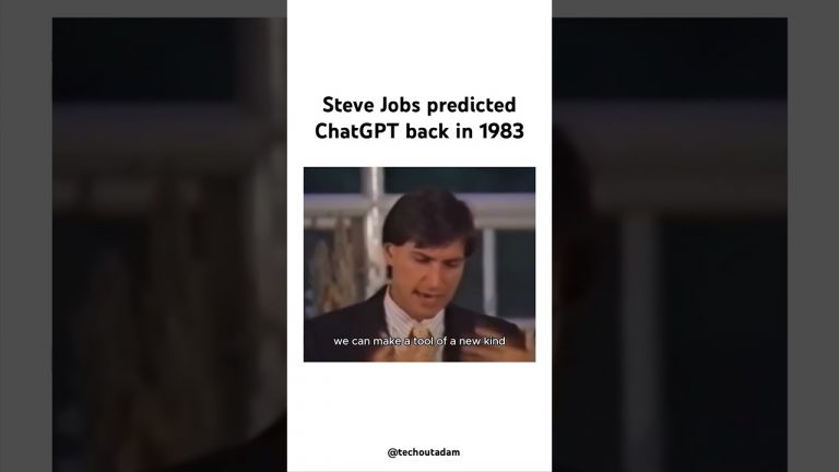 Steve Jobs predicted ChatGPT in 1983