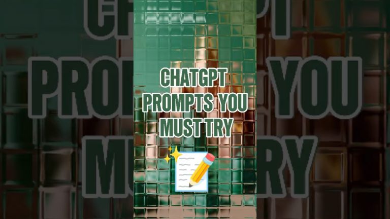 ChatGPT Prompts You Must Try (Part 1) #ai #chatgpt #automation