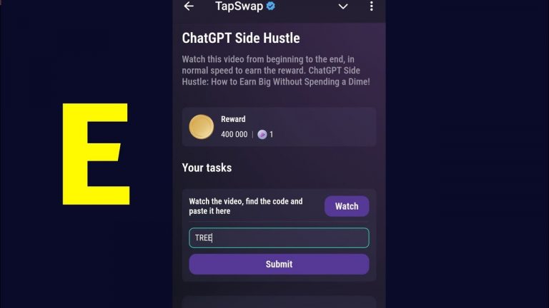 ChatGPT Side Hustle | Tapswap Code | ChatGPT Side Hustle: How to Earn Big Without Spending a Dime!