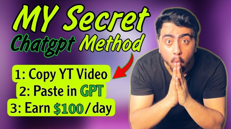 Revealing My Own Copy Paste Chatgpt Method [100% Free & Working]