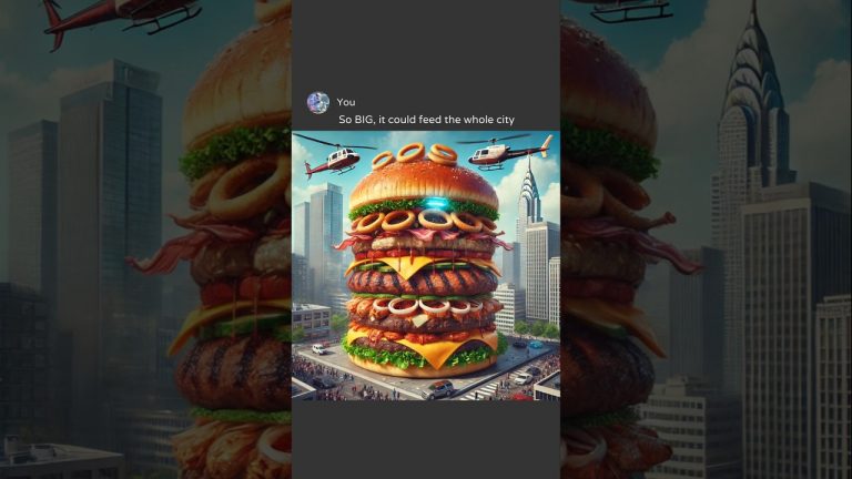 The Biggest Burger on Earth (AI Edition) #ai #chatgpt #aiart #short