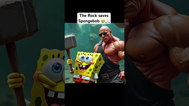 The Rock saves Spongebob from jail #aiart #ai #funny #chatgpt