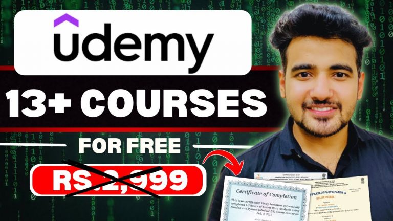 Udemy Free Courses With Certificate | Learn Tech Skills | Free Online Courses | ChatGpt, Python