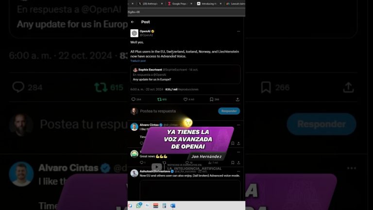 Ya tienemos disponible en Europa la voz Avanzada de ChatGPT | #ia #chatgpt #openai