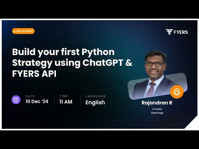 Build Your First Python Strategy using ChatGPT and FYERS API