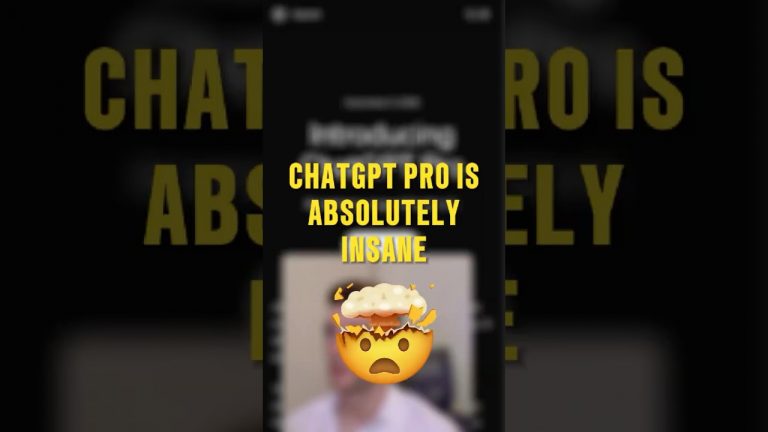 ChatGPT Pro is Absolutely INSANE