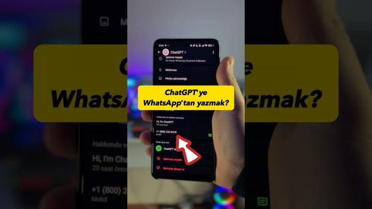 ChatGPT’ye WhatsApp’tan yazmak?