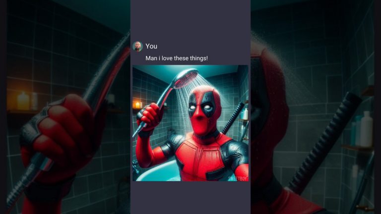 Deadpool Loves Cold Showers #ai #aiart #chatgpt #memes