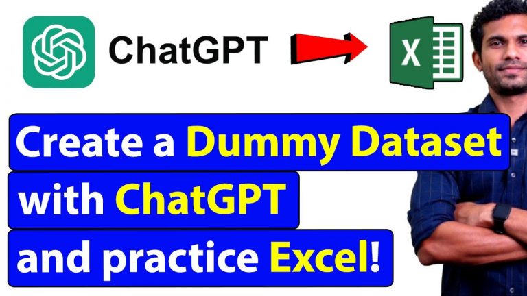 Generate Dummy Datasets with ChatGPT | Excel Tutorial