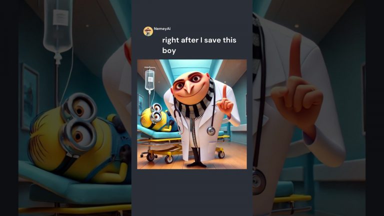 Good Doctor Gru Saved Dave Instead of the Rich Man Then… #ai #aiart #chatgpt #meme