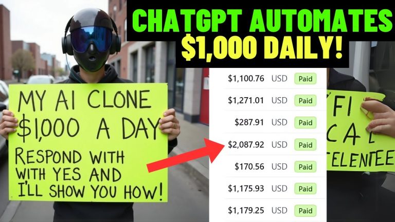 I Used ChatGPT To Automate $1,000 Daily (Make Money Online With ChatGPT)