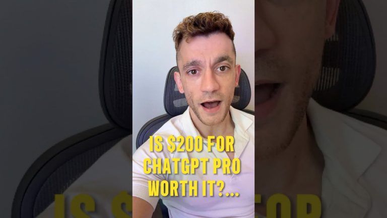 Is the NEW ChatGPT Pro Worth $200?