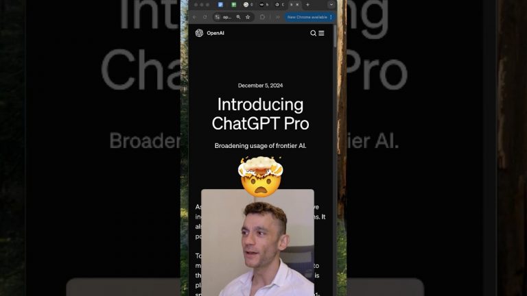 NEW OpenAI ChatGPT Pro is Absolutely INSANE